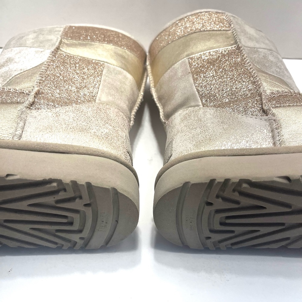 Ugg Classic Glitter Patchwork 1100054 W/Gold Sher… - image 7